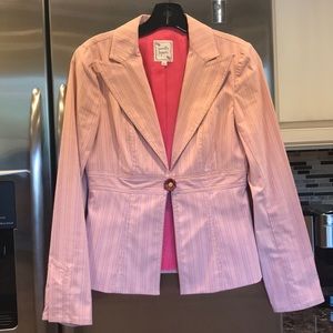 Nanette Lepore pink skirt + blazer suit set